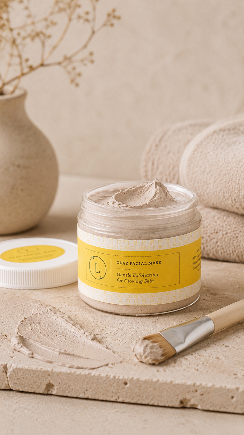 Natural Exfoliating Clay Facial Mask for Glowing skin