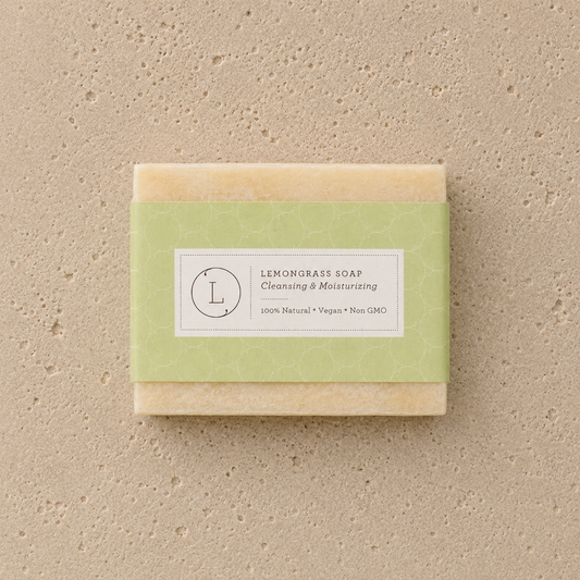 Lemongrass Natural Soap Bar, Handmade Body Soap Gift