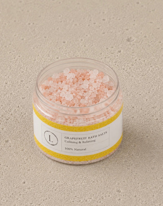 Grapefruit Natural Bath Salt Soak with Dead sea, Epsom and Himalayan salts