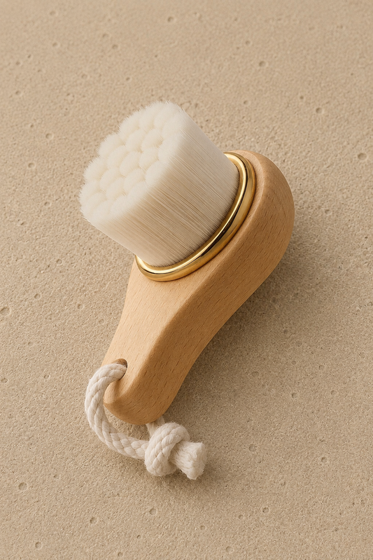 Facial Brush with Bamboo Handle