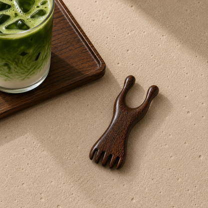 KINTEGOOD Sandalwood Scalp Massage Comb Nose Guasha Tool Facial Wood Gua Sha Tool Wooden Massage Comb Scalp Massager Handheld Meridians Acupoint Massager