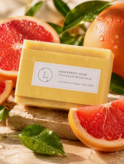 Natural Handmade Soap Bar, Pink Grapefruit Soap