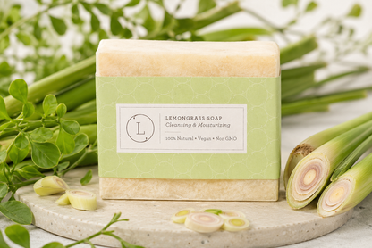 Lemongrass Natural Soap Bar, Handmade Body Soap Gift